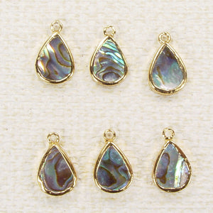 Quantity Discount: Small Paua Shell (Abalone) Teardrop Dangles