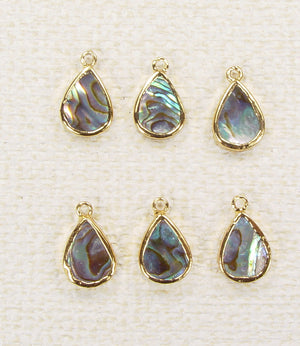 Quantity Discount: Small Paua Shell (Abalone) Teardrop Dangles