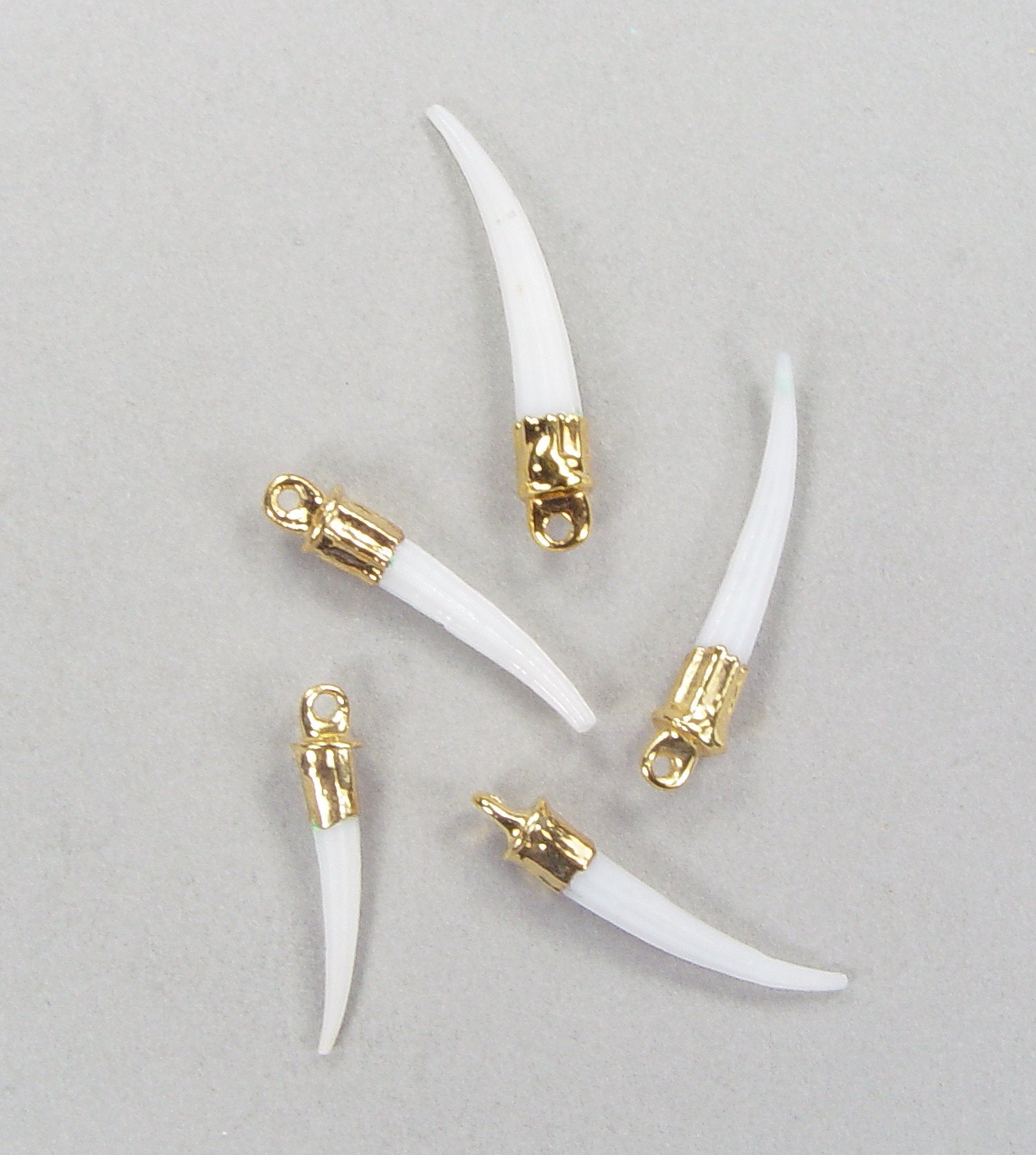 Quantity Discounts: Tusk Shells with 18kt Electroformed Gold Caps