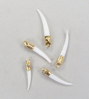 Quantity Discounts:  Tusk Shells with Electroformed Gold Caps