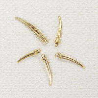 Quantity Discount:  Tusk Shells Electroformed in 18kt Gold
