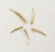Quantity Discount:  Tusk Shells Electroformed in 18kt Gold