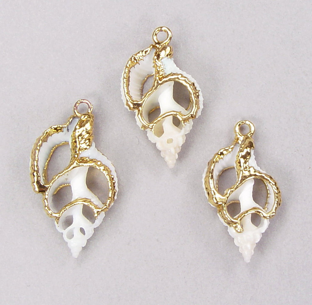 Limited-Time Specials: Small Sliced Shell Drops with 18k Electroformed Gold