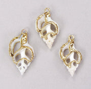 Quantity Discounts: Small Sliced Shell Drops with 18k Electroformed Gold
