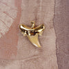 Fossil Shark Tooth Pendant with Electroformed 18kt Gold