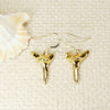 Fossil Shark Tooth Earrings with Electroformed 18kt Gold