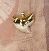 Fossil Tiger Shark Tooth Pendant with Electroformed 18kt Gold