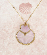 Scallop Shell Necklace with Gold-Filled Chain