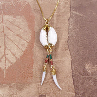 Cowry Shell Necklace with Accent Beads