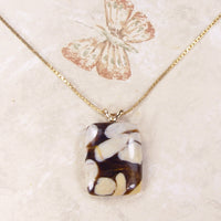 Fossilized Peanut Wood Necklace on Gold-Filled Chain