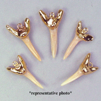 Quantity Discount: Fossil Sand Shark Tooth Pendants (Lighter Blades) with 18k Electroformed Gold