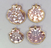 Quantity Discount:  Flat Scallops with Edges Electroformed in 18kt Gold
