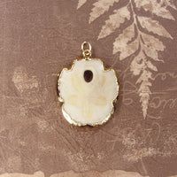 Fossil Sand Dollar Pendant with Electroformed 18kt Gold