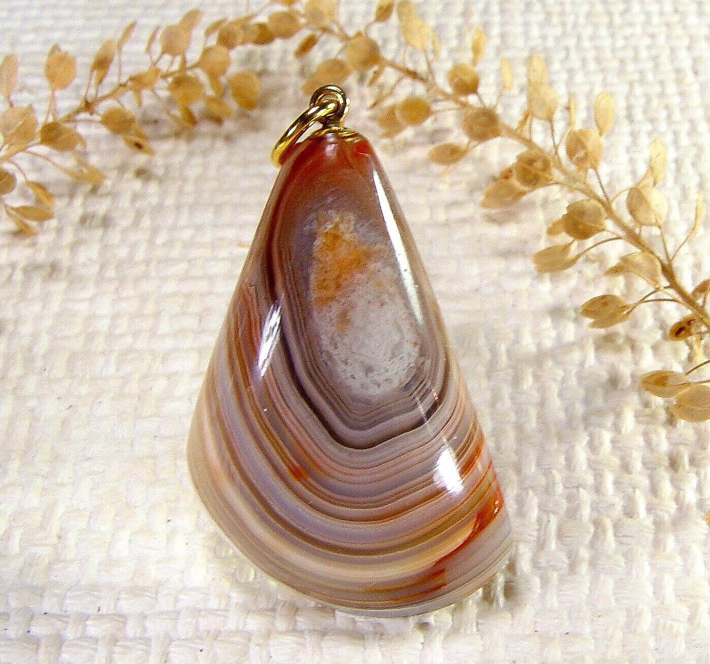 Crazy Lace Agate Pendant