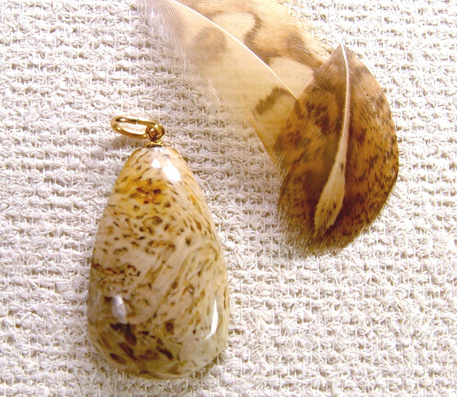 Fossil Palm Wood Root Pendant