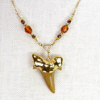 Fossil Mackerel Shark Tooth Necklace