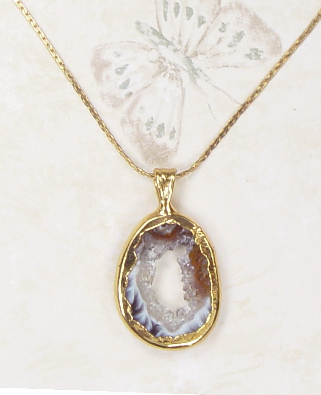 Geode Slice Necklace