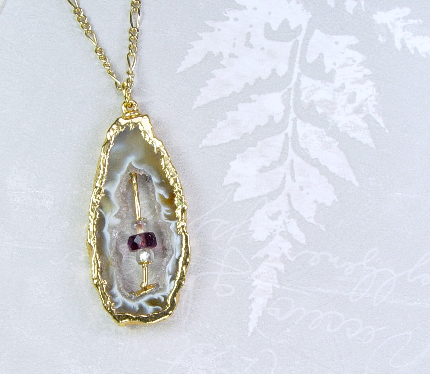 Geode Slice Necklace