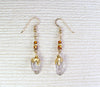 Quartz Crystal Earrings With Accent Beads