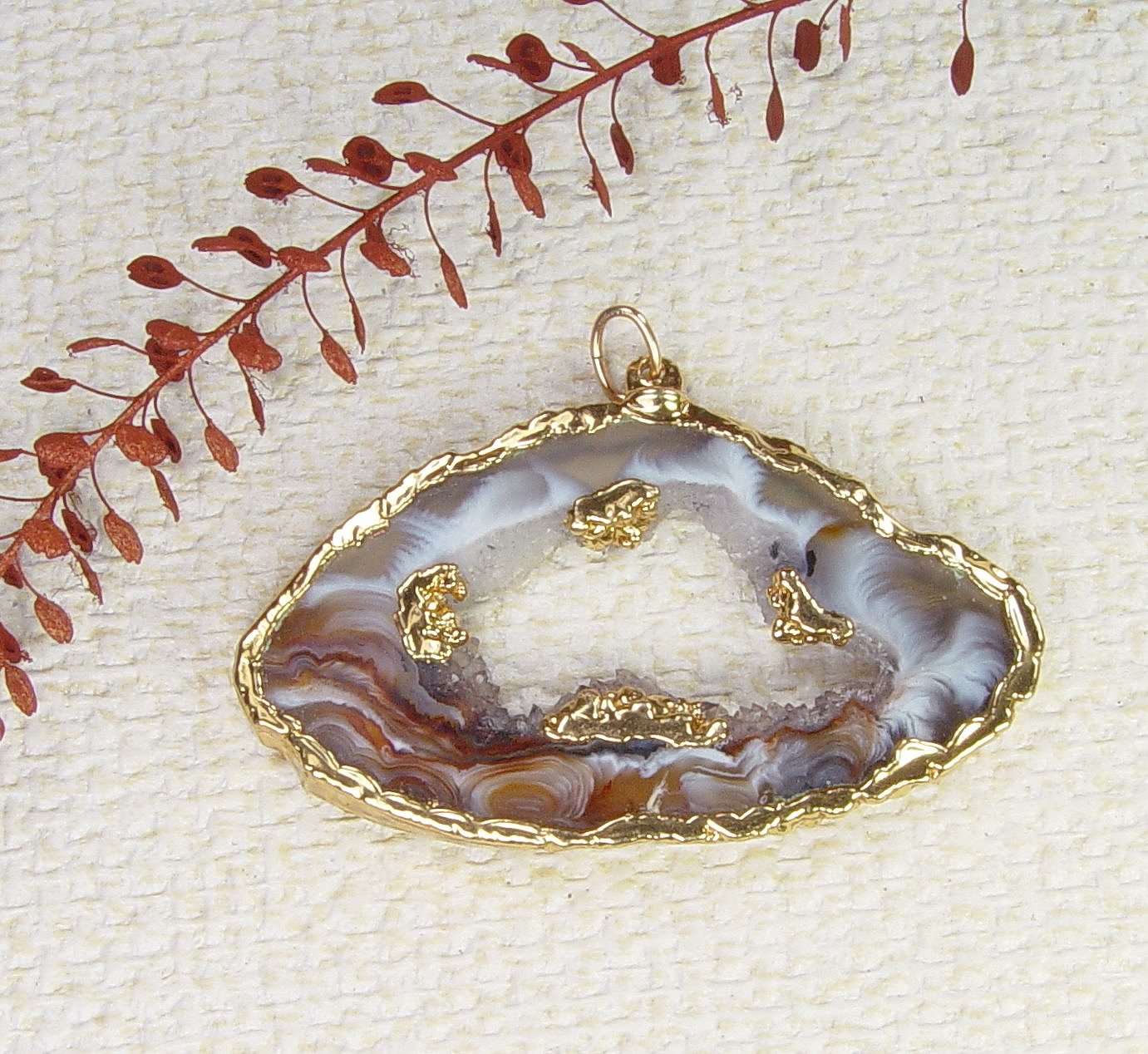 Geode Slice Pendant
