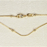 (B1)  Gold-Filled Light Box Chain with Accent Beads