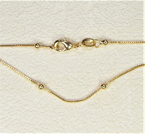 (B1)  Gold-Filled Light Box Chain with Accent Beads