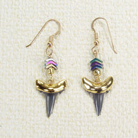 Fossil Shark Tooth Earrings