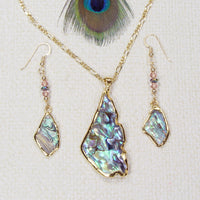 Paua Shell Necklace and Earring set